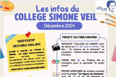 Newsletter du collège - Octobre 2024